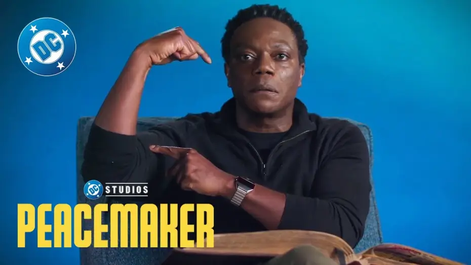 Video for the series Peacemaker — "Dramatic Comic Book Reading with Chuk" Featurette