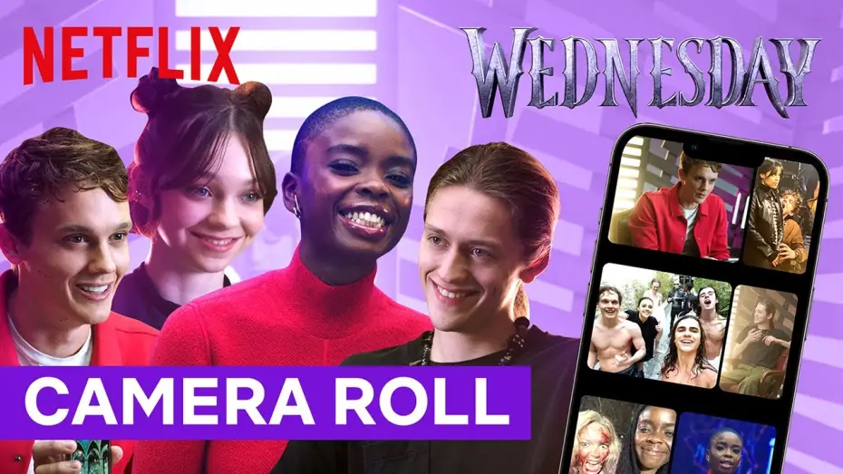Видео к сериалу Wednesday — The Wednesday Cast Takes The Camera Roll Challenge