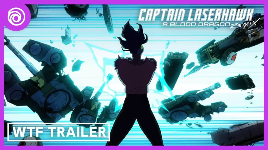 Video for the series Captain Laserhawk: A Blood Dragon Remix — WTF Trailer