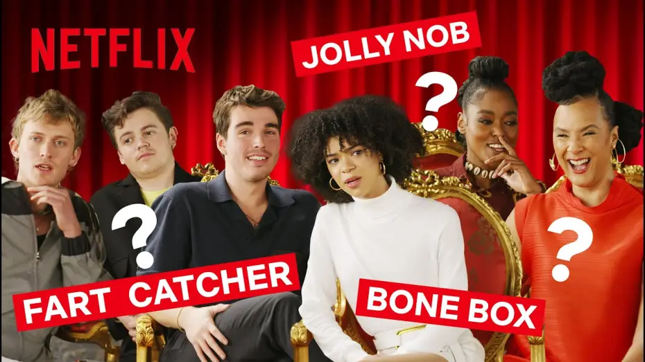 Video for the series Queen Charlotte: A Bridgerton Story — Georgian Slang with the Cast of Queen Charlotte: A Bridgerton Story | Netflix
