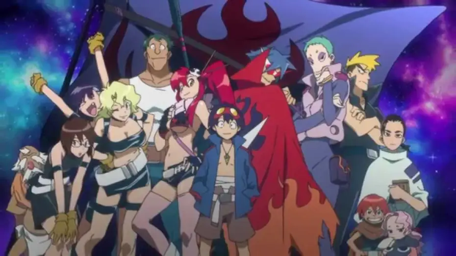 Video for the series Gurren Lagann — Opening | Sky Blue Days - Shoko Nakagawa [Creditless]