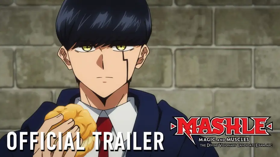 Video for the series MASHLE: MAGIC AND MUSCLES — The Divine Visionary Candidate Exam Arc Main Trailer [Subtitled]