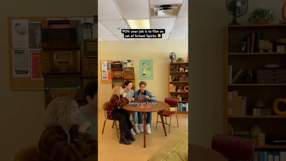 Video for the series School Spirits — Working on SET of School Spirits…🥹🎬 #schoolspirits #onset #behindthescene