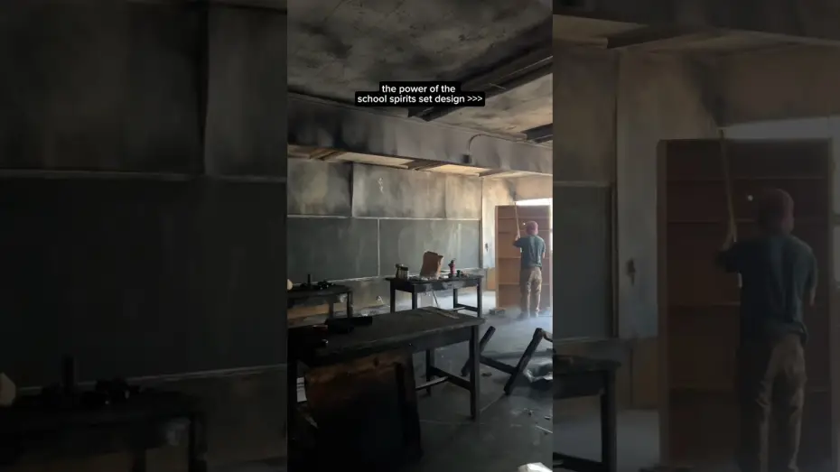 Video for the series School Spirits — The power of set design…😳 (School Spirits Set) #setdesign #beforeandafter #waitfotit