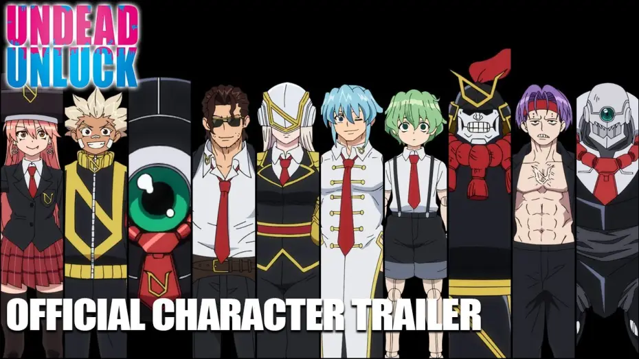 Video for the series Undead Unluck — Official Character Trailer [Subtitled]