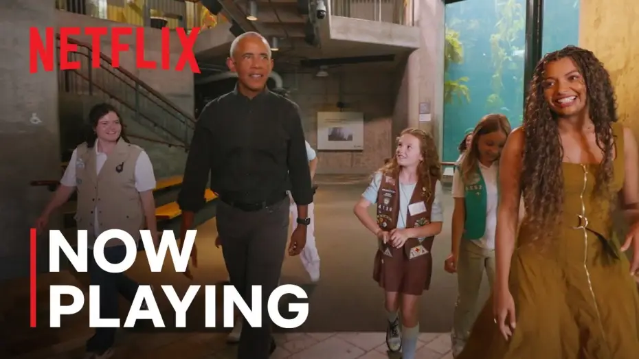 Video for the series Our Oceans — President Barack Obama Surprises Girl Scouts At the Aquarium