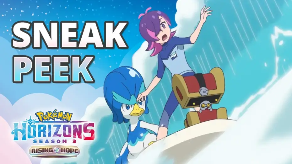 Видео к сериалу Pokémon Horizons — Surf’s up, Dot! - Pokémon Horizons: Season 3—Rising Hope Part 2 Sneak Peek