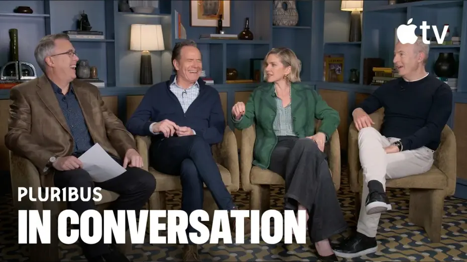 Video for the series Pluribus — Vince Gilligan, Rhea Seehorn, Bryan Cranston and Bob Odenkirk in Conversation