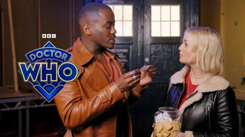 Video for the series Doctor Who — Custard Cream Conundrums with Ncuti and Millie