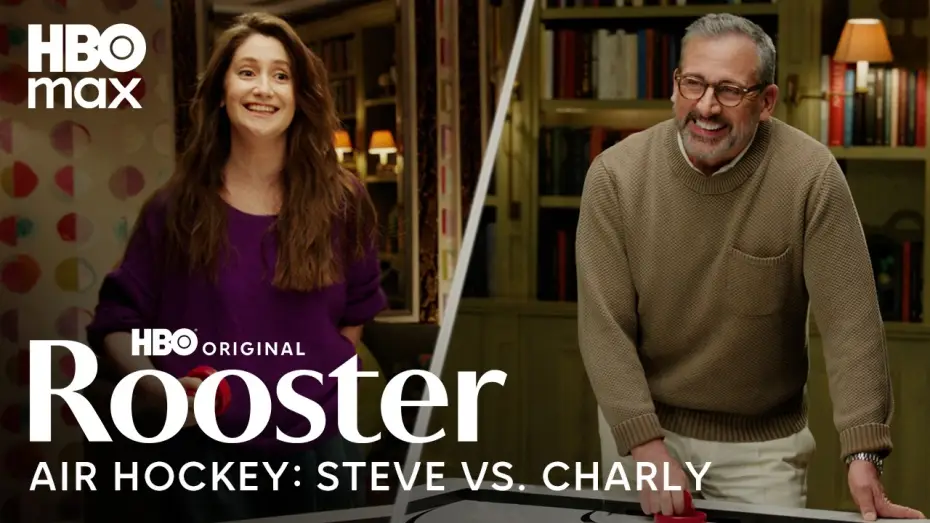 Video for the series Rooster — Steve Carell & Charly Clive Compete in Air Hockey