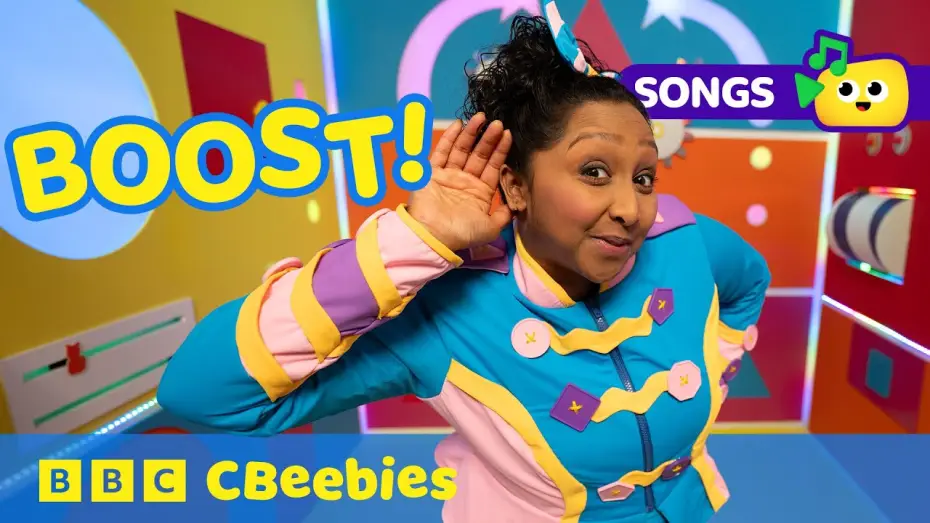 Video for the series Playtime Towers — Boost Through the Roof 🚀 | Playtime Towers Song from CBeebies | Sing, Dance & Party with Bella!