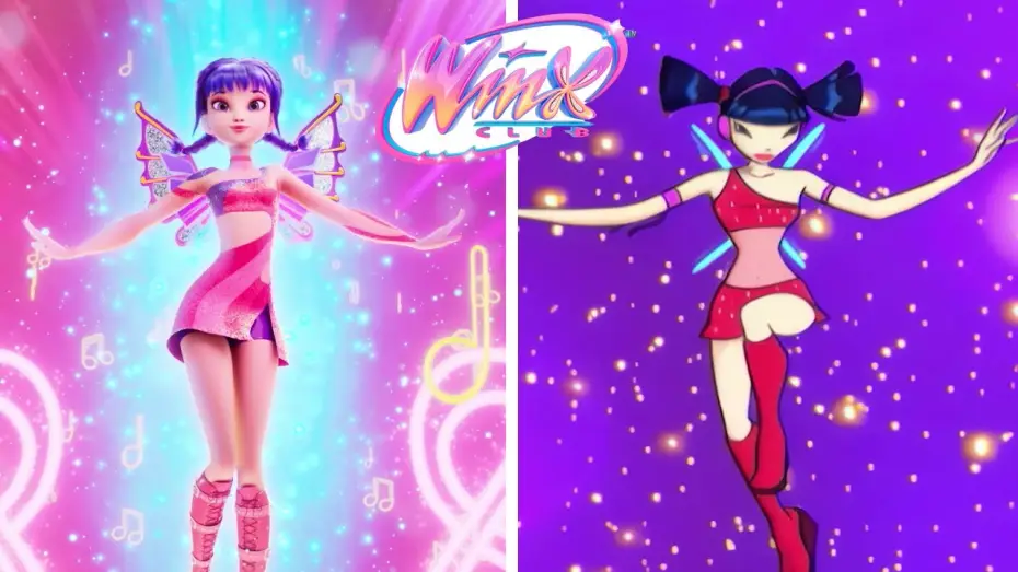 Video for the series Winx Club: The Magic Is Back — Musa's Transformation: original Season 1 vs. Reboot Side-by-Side | Winx Club Official