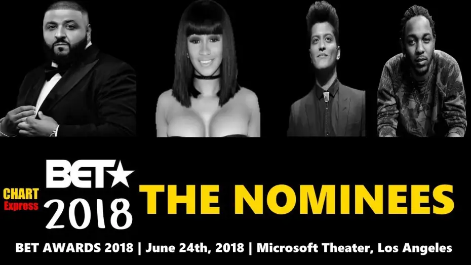 Video for the series BET Awards — BET★ Awards 2018 - Nominees | Black Entertainment Television Awards 2018 | ChartExpress
