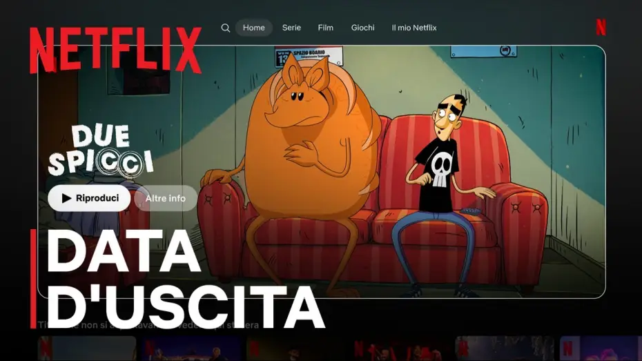 Video for the series My 2 Cents — Armadillo convince Zero a fare l’annuncio durante il Festival | Due Spicci | Netflix Italia
