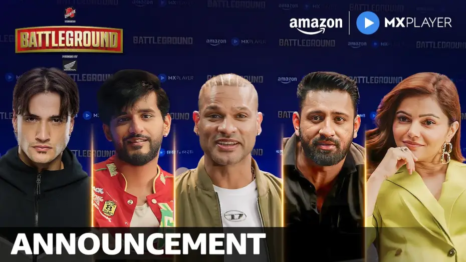Video for the series Battleground — Battleground Announcement | Shikhar Dhawan, Rajat Dalal, Asim Riaz, Fukra Insaan | Amazon MX Player