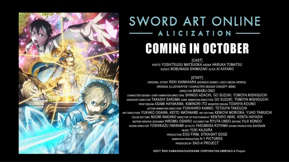 Video for the series Sword Art Online — Sword Art Online –Alicization– PV #1