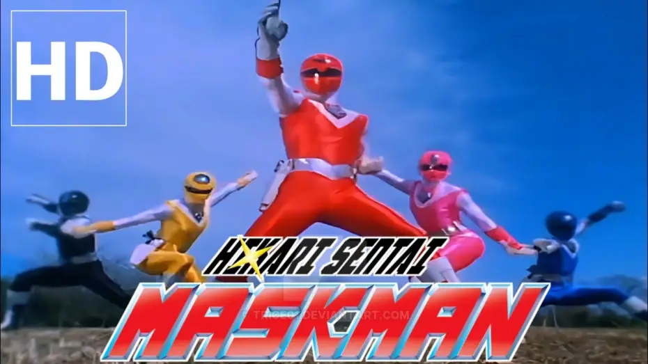 Video for the series Hikari Sentai Maskman — Hikari Sentai Maskman Henshin and Roll Call (HD - 60fps)
