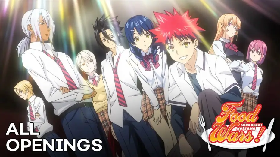 Видео к сериалу Food Wars! Shokugeki no Soma — All Food Wars! Openings