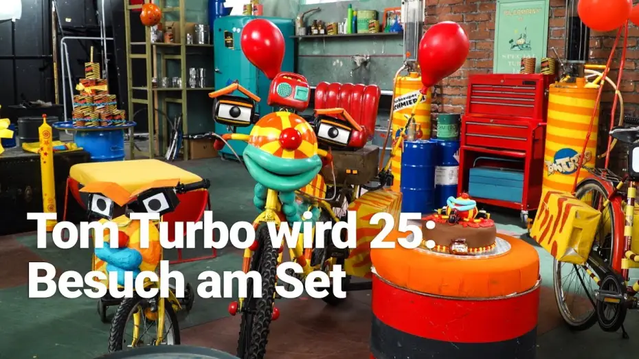 Video for the series Tom Turbo — Tom Turbo wird 25: Besuch am Set