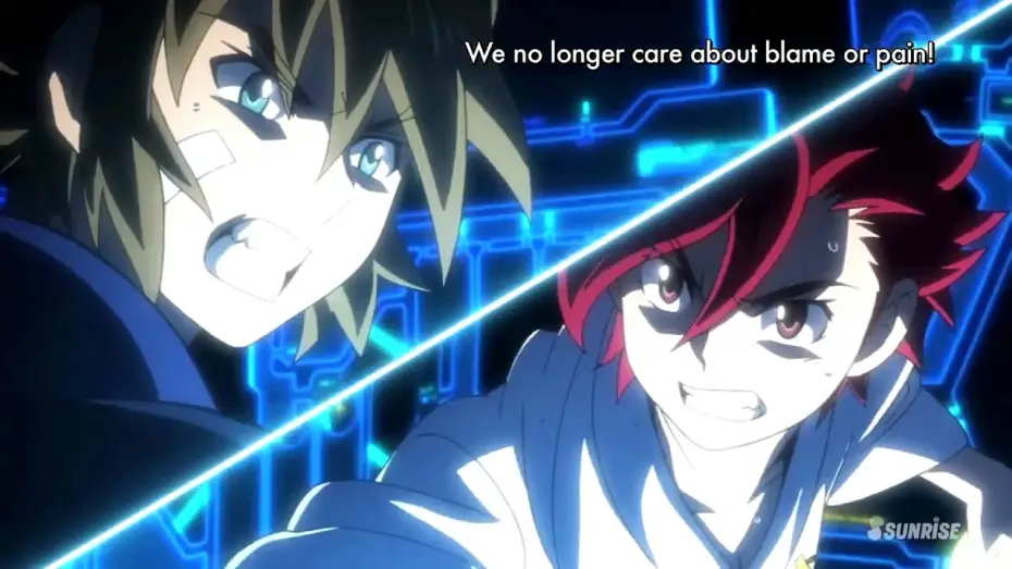 Video for the series Gundam Build Fighters — Gundam Build Fighters Try — Opening 1 | Cerulean - BACK-ON [Subtitled]