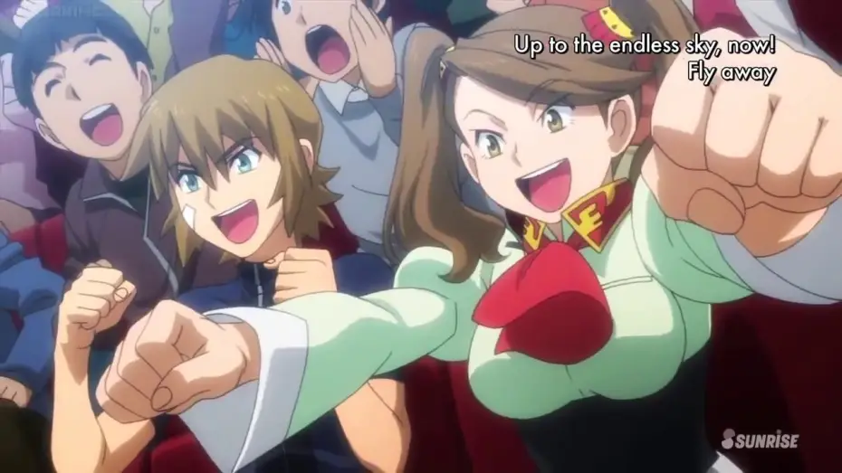 Video for the series Gundam Build Fighters — Opening 2 | Just Fly Away - EDGE of LIFE [Subtitled]