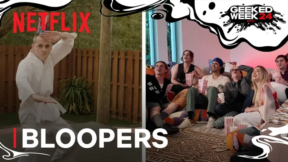 Video for the series Cobra Kai — Season 6 Bloopers - Cast Reacts
