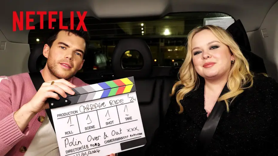 Video for the series Bridgerton — Bridgerton's Nicola Coughlan and Luke Newton Take A Carriage Tour of London | Netflix