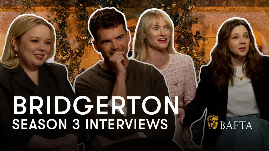Video for the series Bridgerton — Nicola Coughlan and Luke Newton on Penelope and Colin's love story in Bridgerton Season 3 | BAFTA