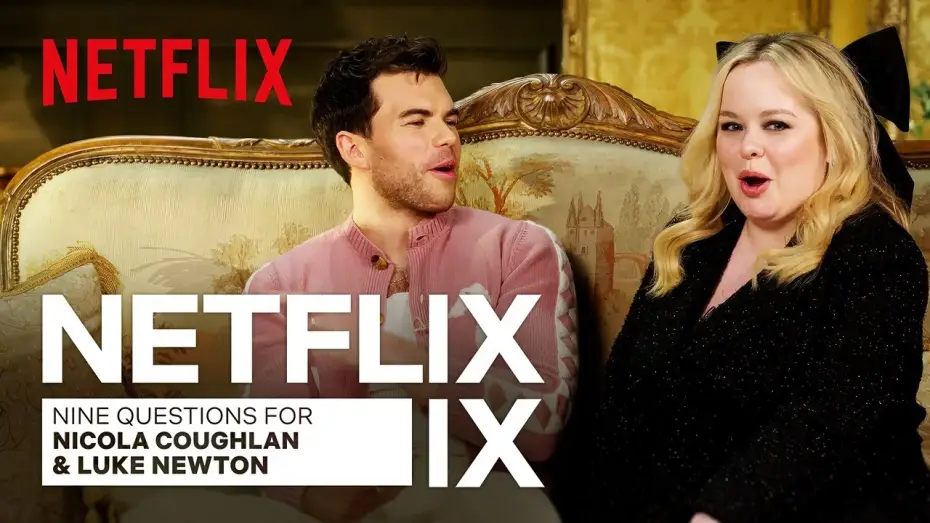Video for the series Bridgerton — Nicola Coughlan & Luke Newton on Funny Set Moments, First Kisses, and Being Besties | Netflix