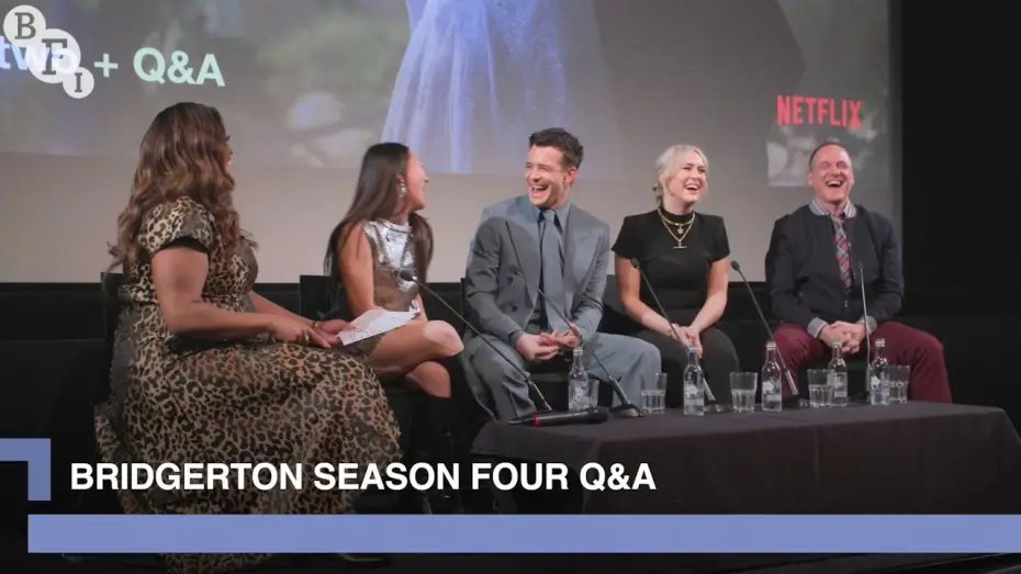 Video for the series Bridgerton — Bridgerton stars Yerin Ha and Luke Thomson talk about season 4 | BFI Q&A