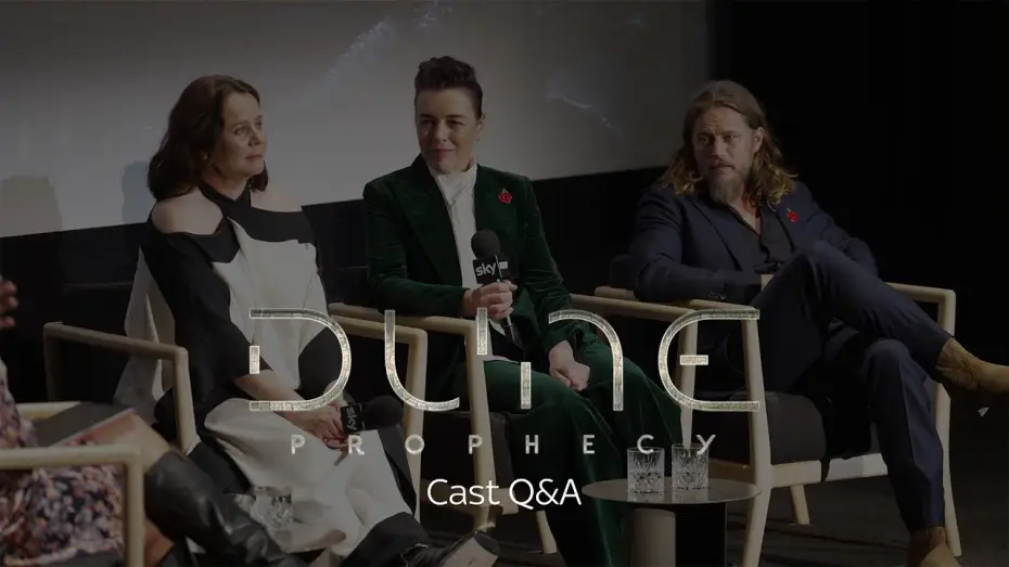 Video for the series Dune: Prophecy — Emily Watson, Olivia Williams & Travis Fimmel Tease Dune: Prophecy | Q&A At The Dune Premiere