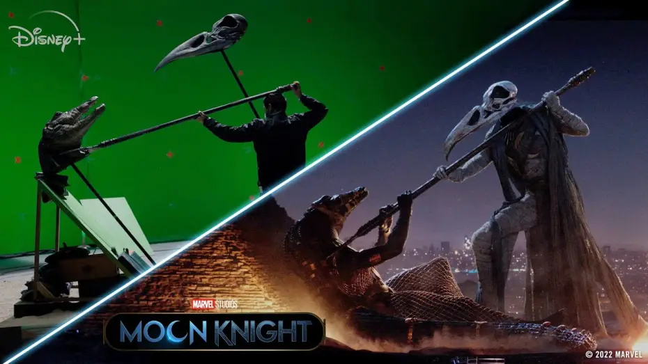 Video for the series Moon Knight — Behind The Scenes of Khonshu vs Ammit