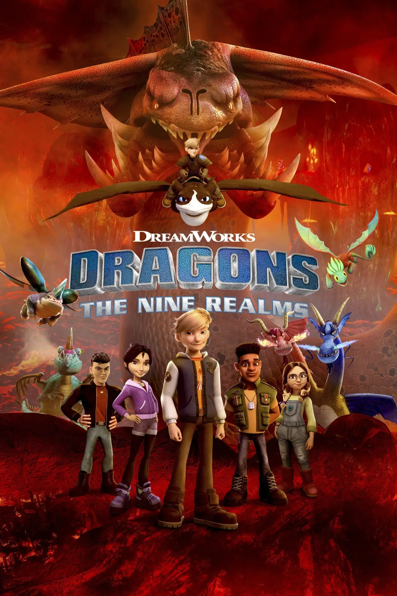 Постер к сериалу "Dragons: The Nine Realms"