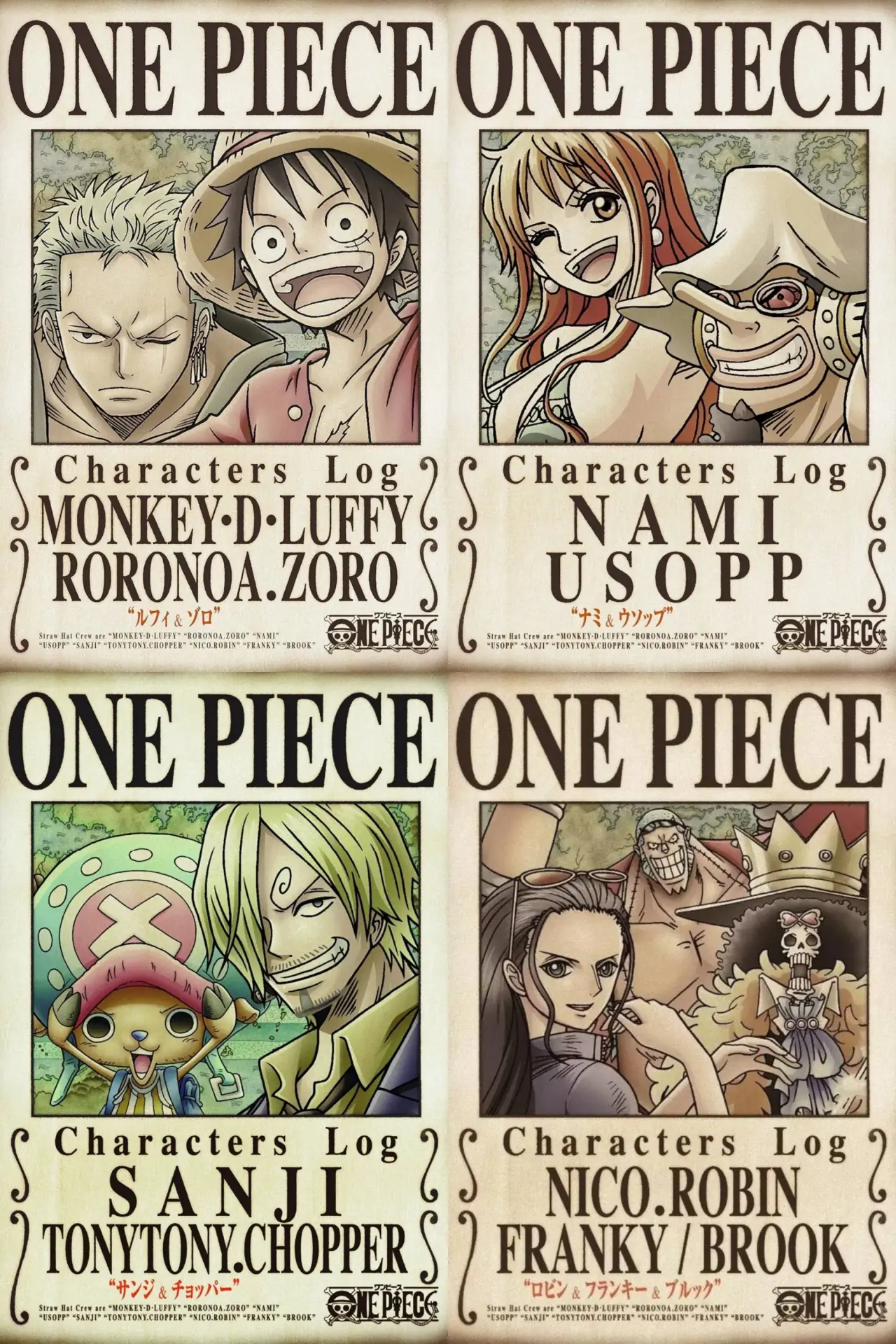 Series poster "One Piece Characters Log"