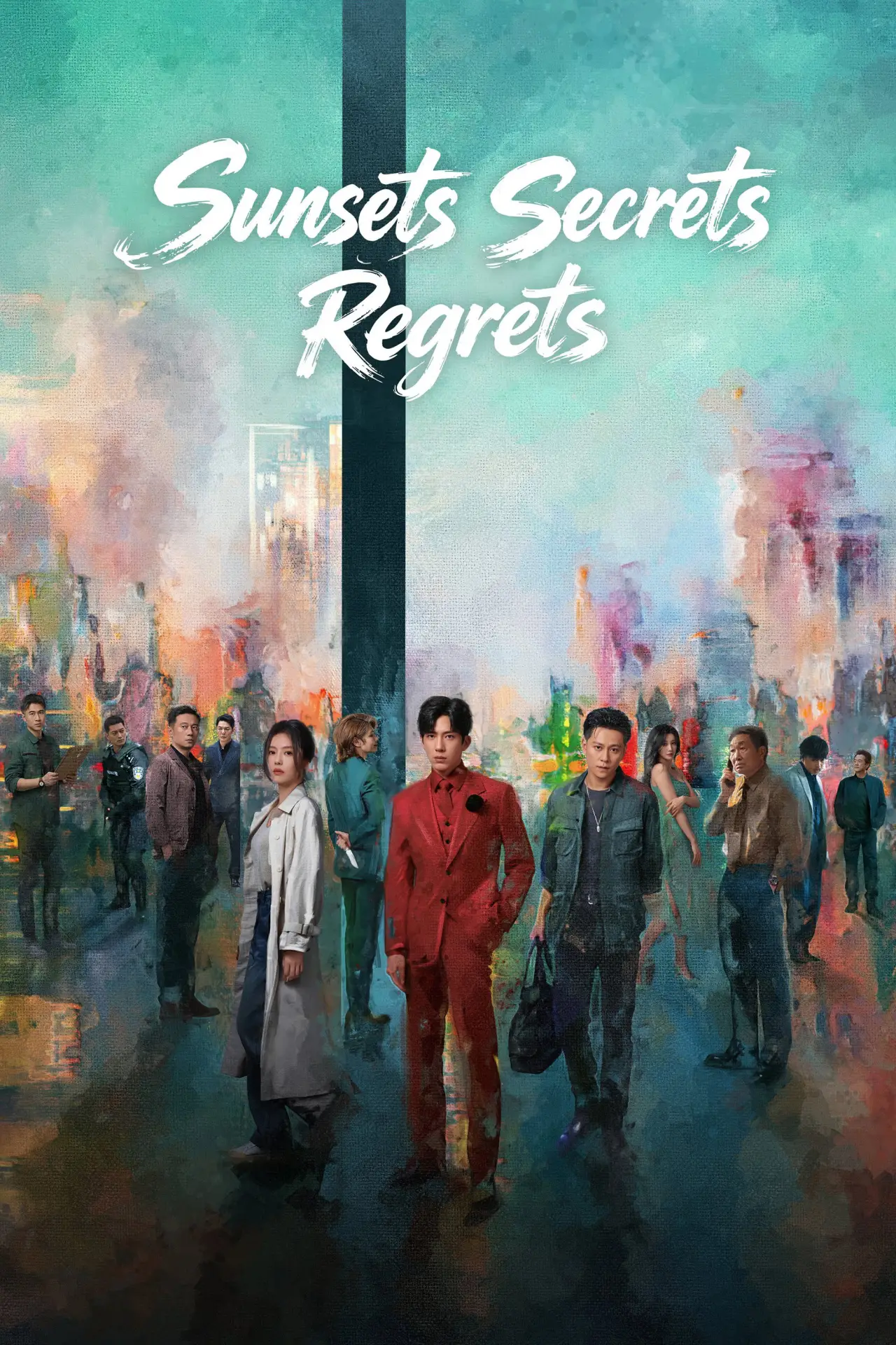 Series poster "Sunsets Secrets Regrets"
