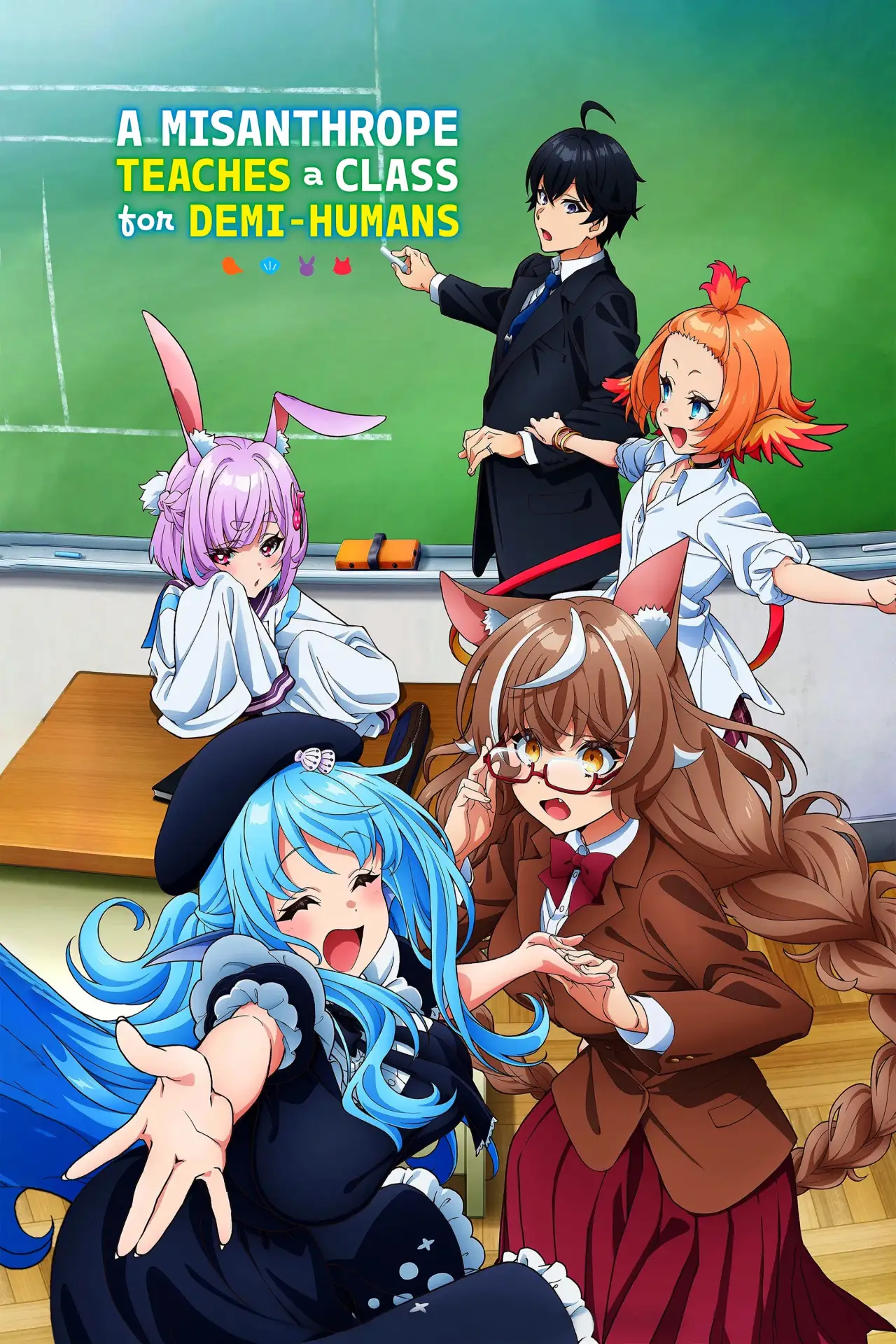 Series poster "A Misanthrope Teaches a Class for Demi-Humans"