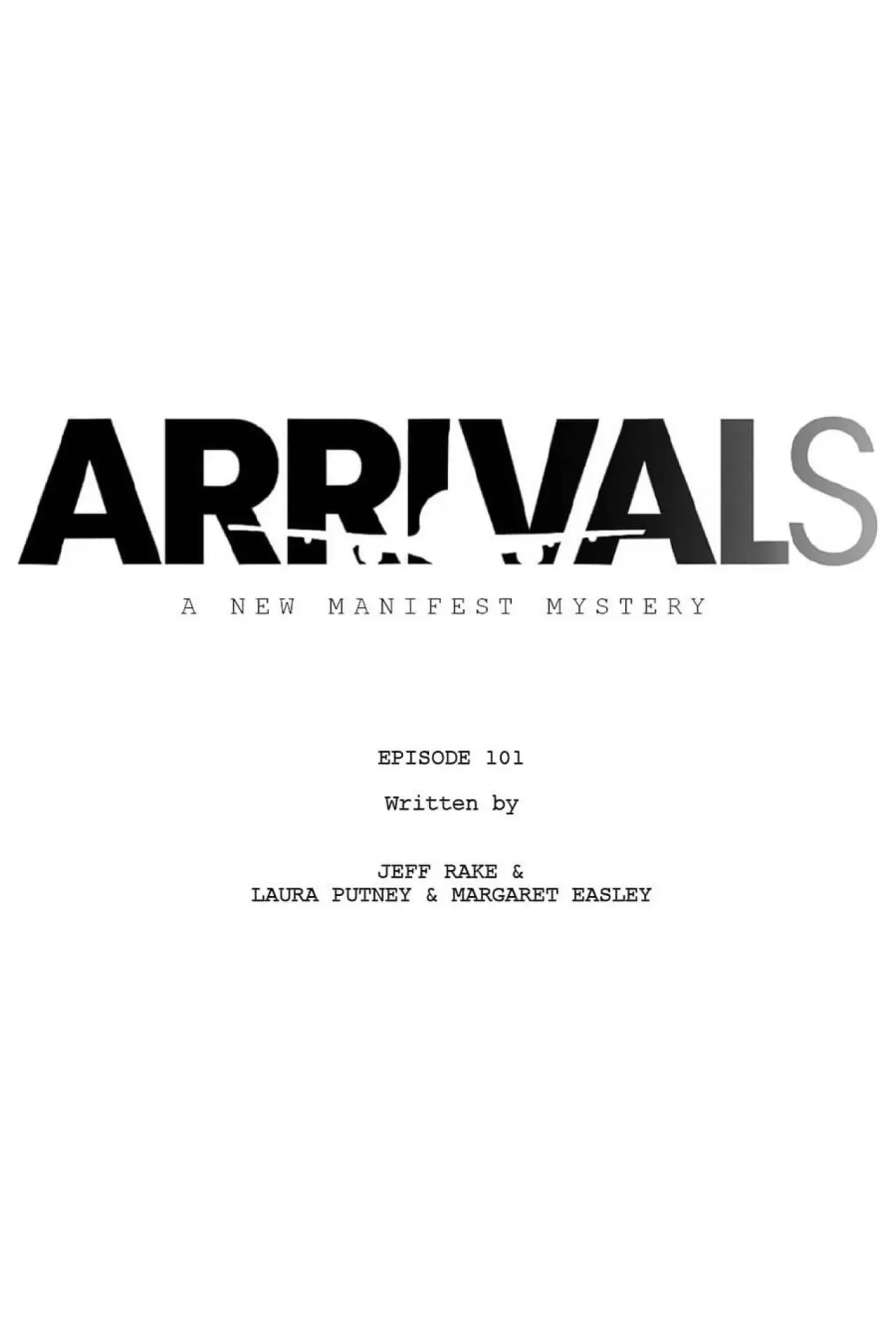 Series poster "Arrivals: A New Manifest Mystery"