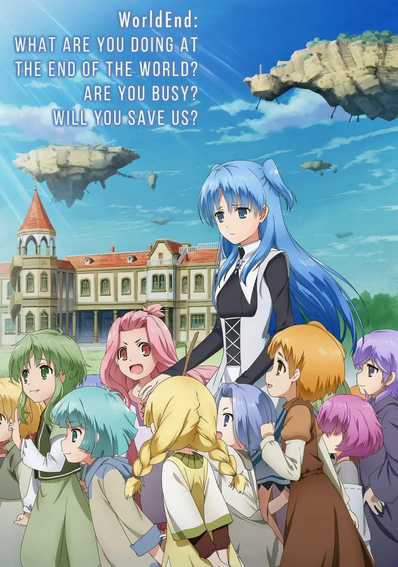 Series poster "WorldEnd: What are you doing at the end of the world? Are you busy? Will you save us?"
