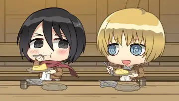 Backdrop for the TV series "Attack on Titan: Chibi Theater" #1511523