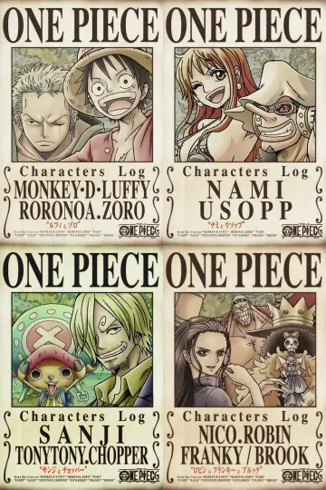 One Piece Characters Log Poster