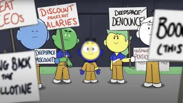Backdrop for the TV series "Deep Space Discounts" #1586321