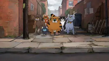 Backdrop for the TV series "Ricky Gervais Alley Cats" #1321994