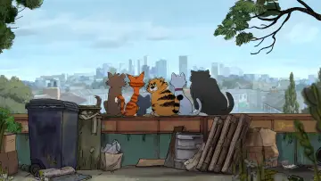 Backdrop for the TV series "Ricky Gervais Alley Cats" #1321997