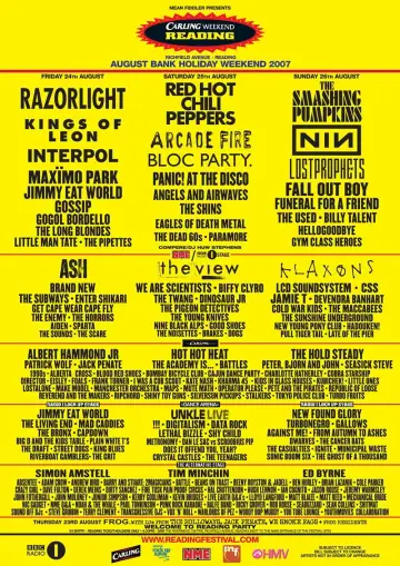 Reading + Leeds Festival 2007
