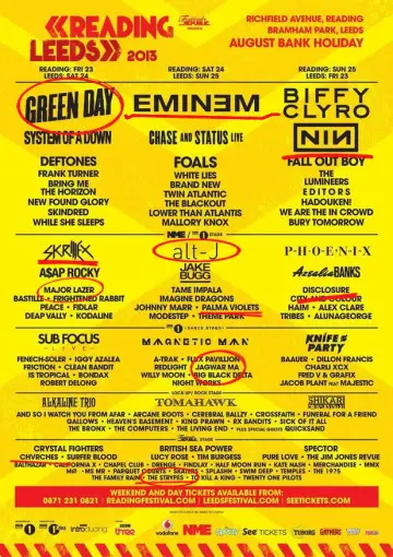 Reading + Leeds Festival 2013