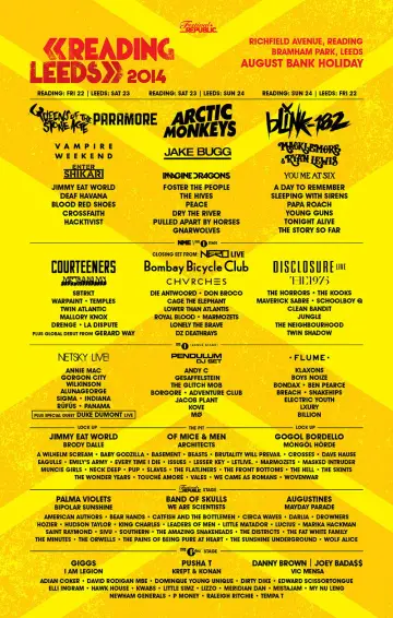 Reading + Leeds Festival 2014
