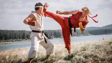 Backdrop for the TV series "Street Fighter: Assassin
