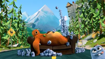 Backdrop for the TV series "Grizzy & the Lemmings" #1295932