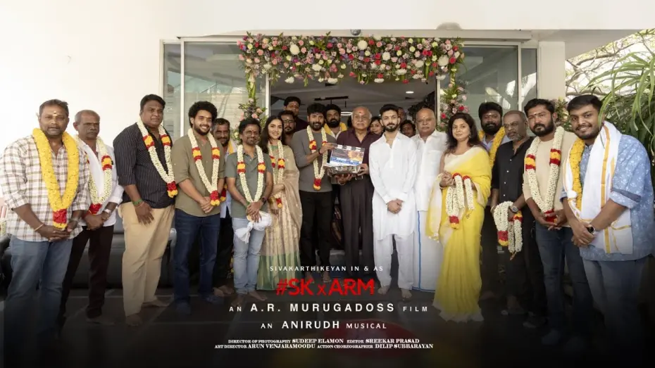 Watch film Madharaasi | #SKxARM Pooja Ceremony | Siva Karthikeyan, Rukmini Vasanth | A R Murugadoss | Anirudh Ravichander