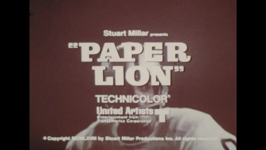 Watch film Paper Lion | Paper Lion 1968 20s TV spot